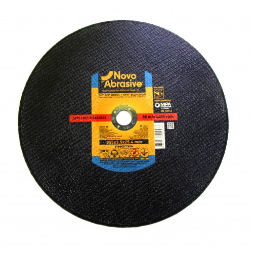 Круг отрезной NovoAbrasive по металлу 355 х 3.5 41 14А 25.4 мм
